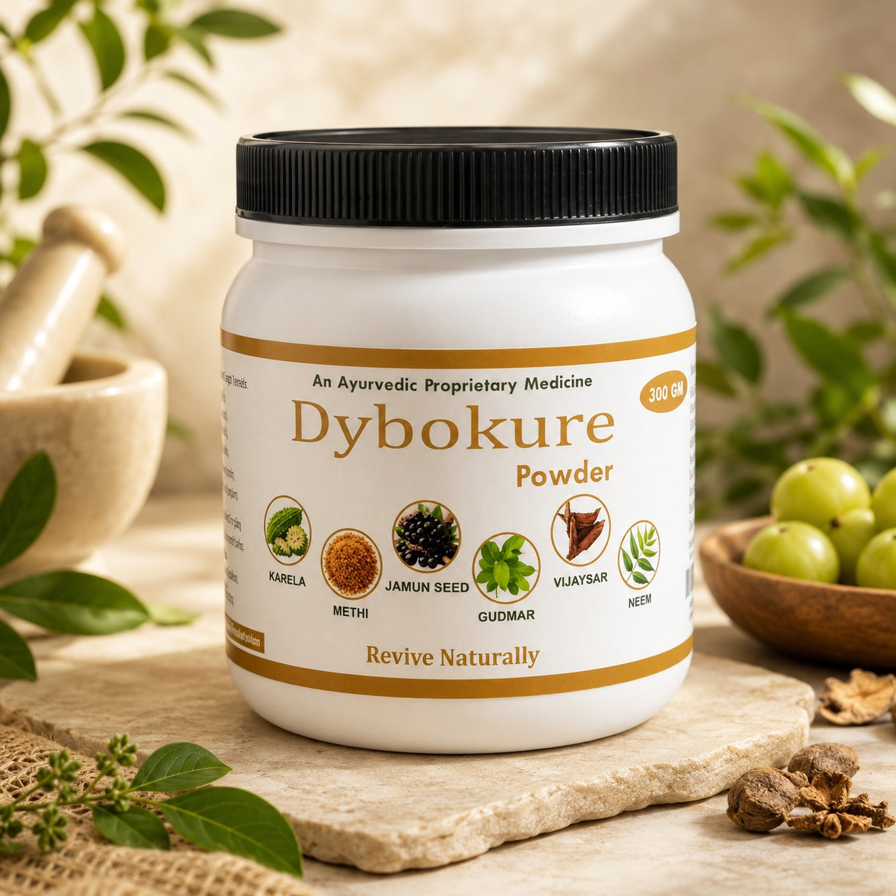 Dybokure Powder | Ayurvedic Herbal Powder for Healthy Blood Sugar Support | 300g